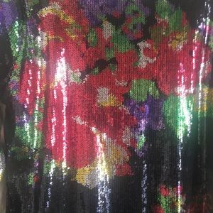 Long Sleeve Sequin Express Dress